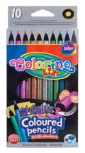 Colorino Metalické pastelky kulaté 10 barev