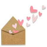 SIZZIX SIZZIX Thinlits vyezvac  kovov ablony - oblka se srdky 2 ks