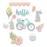 SIZZIX SIZZIX Thinlits vyezvac  kovov ablony - jaro 18 ks