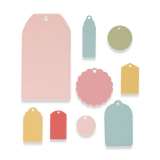 SIZZIX SIZZIX Framelits vyřezávací kovové šablony - štítky 9 ks