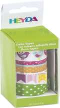 HEYDA HEYDA samolepící washi papírové pásky - sada ptáčci 1,5 cm x 5 m ( 4 ks )