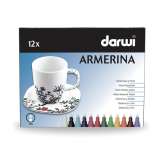 DARWI DARWI ARMERINA fixy na porcelán bez vypalování sada 12 x 6 ml