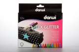 DARWI DARWI TEX GLITTER fixy na textil sada 12 x 6 ml
