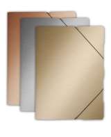 Karton P+P Sloha s gumou A4 PP Metallic zlatá