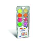 Primo PRIMO vodové barvy 8 barev metalické + 4ks fluo odstíny + štětec