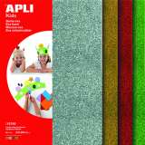 APLI APLI pěnovka se třpytkami 210 x 297 mm - mix 4 barev ( 4 ks )