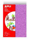 APLI APLI pěnovka se třpytkami 210 x 297 mm - mix 4 barev 4 ks