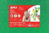 APLI APLI pěnovka se třpytkami 400 x 600 mm - zelená 3 ks