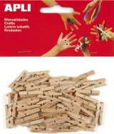 APLI APLI dřevěné kolíčky 25 x 3 mm - přírodní 45 ks