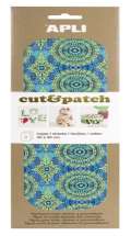 APLI APLI Cut&Patch papír 30 x 50 cm - Zeleno-modrý motiv 3 ks