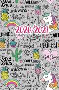 Happy Spirit Diář školní 2020-2021: Kaktusy a ananasy